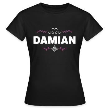 Damian - Frauen T-Shirt - Schwarz - Vorne - AI Model Female 172 dark (172cm)