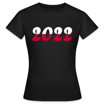 Coupe du monde de l’équipe nationale de Pologne - T-shirt Femme - noir - Devant - AI Model Female 172 dark (172cm)