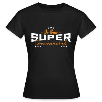 Super commercial - T-shirt Femme - noir - Devant - AI Model Female 172 dark (172cm)