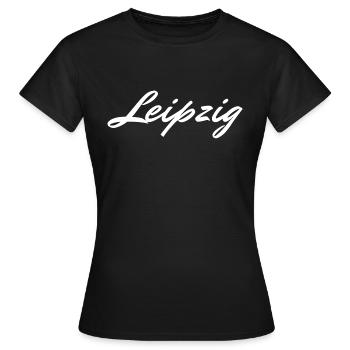 Leipzig - T-shirt Femme - noir - Devant - AI Model Female 172 dark (172cm)