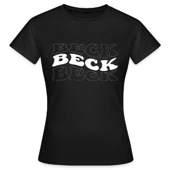 Funny Beck Groovy 4 Herren Damen Cool Beck Tie Dye - Frauen T-Shirt - Schwarz - Vorne - AI Model Female 172 dark (172cm)
