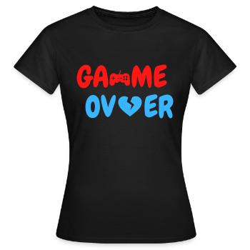 Game Over - Frauen T-Shirt - Schwarz - Vorne - AI Model Female 172 dark (172cm)