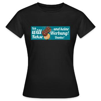Ich will Kekse und keine Werbung! Keine Werbung! - Frauen T-Shirt - Schwarz - Vorne - AI Model Female 172 dark (172cm)