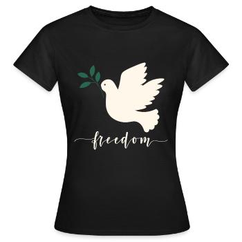 Dove of Peace Freedom - Women's T-Shirt - black - Front - AI Model Female 172 dark (172cm)