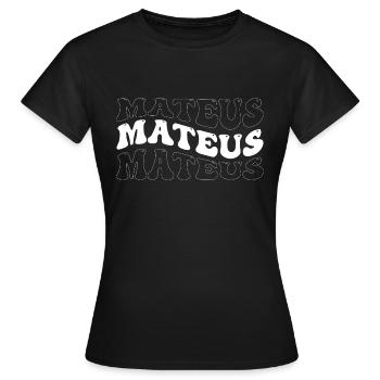 Drôle Mateus Groovy 4 Hommes Femmes Cool Mateus Tie - T-shirt Femme - noir - Devant - AI Model Female 172 dark (172cm)