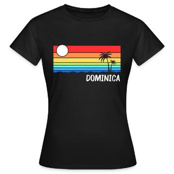Dominique Idée de vacances sur les îles des Caraïbes - T-shirt Femme - noir - Devant - AI Model Female 172 dark (172cm)