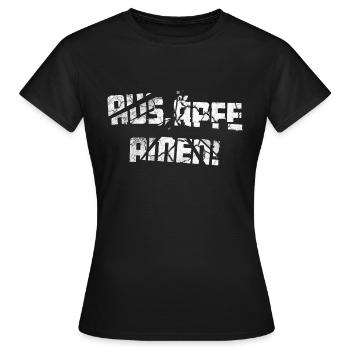 De Äpfe Amen Boarisch Bayern - T-shirt Femme - noir - Devant - AI Model Female 172 dark (172cm)