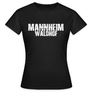 Mannheim Monnem Mannheimat - Frauen T-Shirt - Schwarz - Vorne - AI Model Female 172 dark (172cm)