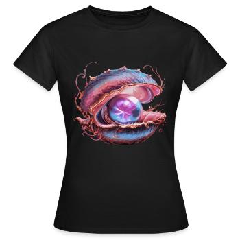 Perle für einen Strandmuschel Liebhaber - Frauen T-Shirt - Schwarz - Vorne - AI Model Female 172 dark (172cm)