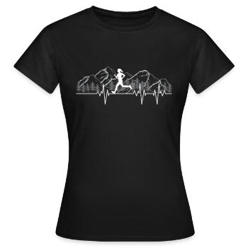 Lebensenergie Laufen Frau - Frauen T-Shirt - Schwarz - Vorne - AI Model Female 172 dark (172cm)