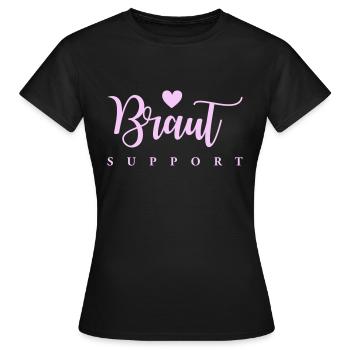 Bride Support - Women's T-Shirt - black - Front - AI Model Female 172 dark (172cm)