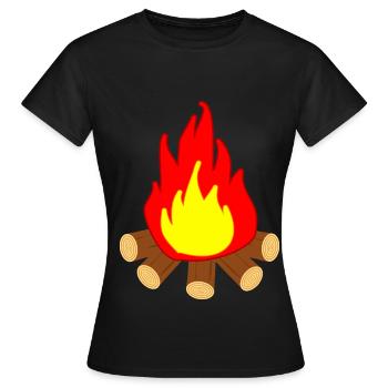 Fire - Women's T-Shirt - black - Front - AI Model Female 172 dark (172cm)