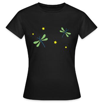 Libellule - T-shirt Femme - noir - Devant - AI Model Female 172 dark (172cm)