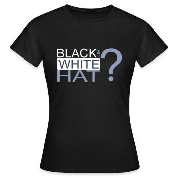 Black or White hat? - T-shirt Femme - noir - Devant - AI Model Female 172 dark (172cm)