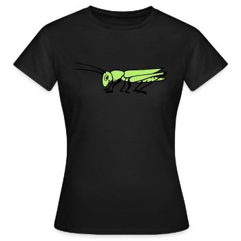 Sauterelle - T-shirt Femme - noir - Devant - AI Model Female 172 dark (172cm)