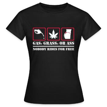 Personne ne circule gratuitement - T-shirt Femme - noir - Devant - AI Model Female 172 dark (172cm)