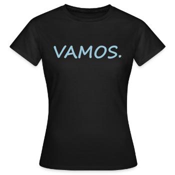 VAMOS - Frauen T-Shirt - Schwarz - Vorne - AI Model Female 172 dark (172cm)