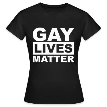Homosexuelles Leben ist wichtig - Frauen T-Shirt - Schwarz - Vorne - AI Model Female 172 dark (172cm)