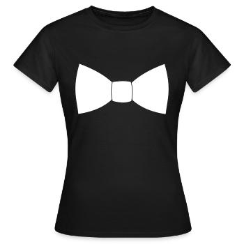 Noeud papillon cravate cravate costume de bébé - T-shirt Femme - noir - Devant - AI Model Female 172 dark (172cm)