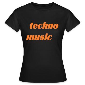 techno music - Frauen T-Shirt - Schwarz - Vorne - AI Model Female 172 dark (172cm)
