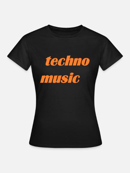 techno music - Frauen T-Shirt - Schwarz
