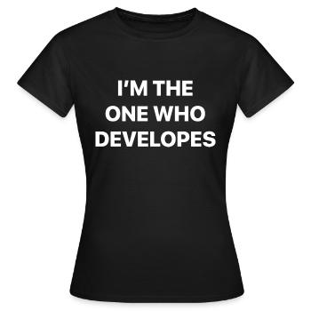 Ich bin derjenige, der sich entwickelt - Frauen T-Shirt - Schwarz - Vorne - AI Model Female 172 dark (172cm)