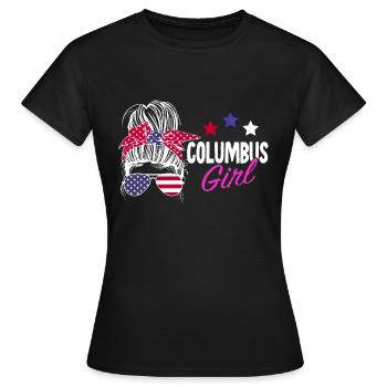 Columbus Ohio - Frauen T-Shirt - Schwarz - Vorne - AI Model Female 172 dark (172cm)
