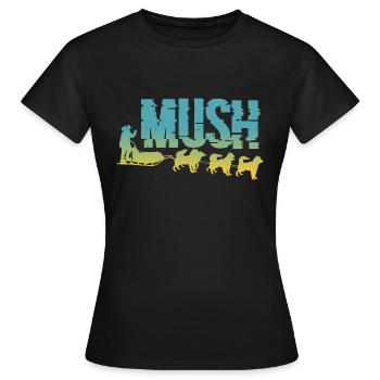 Chiens de traîneau et luge - T-shirt Femme - noir - Devant - AI Model Female 172 dark (172cm)