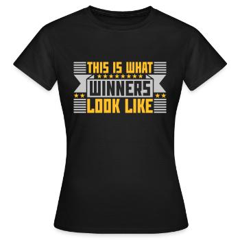 À quoi ressemblent les gagnants - T-shirt Femme - noir - Devant - AI Model Female 172 dark (172cm)
