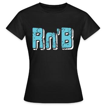 Retro Vintage Rn'B Cool Rhythm & Blues Lover - Frauen T-Shirt - Schwarz - Vorne - AI Model Female 172 dark (172cm)