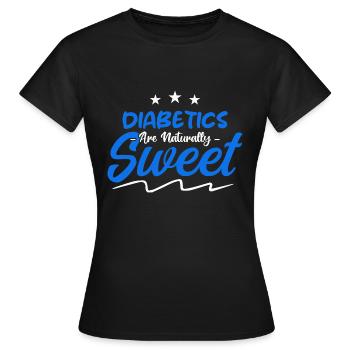 Diabetiker sind von Natur aus süß - Frauen T-Shirt - Schwarz - Vorne - AI Model Female 172 dark (172cm)