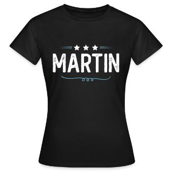 Martin - Women's T-Shirt - black - Front - AI Model Female 172 dark (172cm)