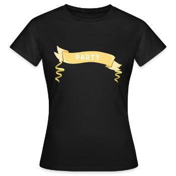 Party - Frauen T-Shirt - Schwarz - Vorne - AI Model Female 172 dark (172cm)