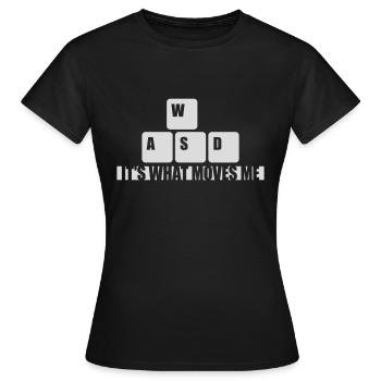 c’est ce qui m’émeut - T-shirt Femme - noir - Devant - AI Model Female 172 dark (172cm)