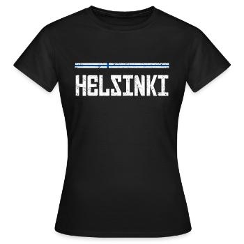 Helsinki - T-shirt Femme - noir - Devant - AI Model Female 172 dark (172cm)
