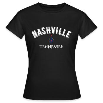 Nashville tennessee - T-shirt Femme - noir - Devant - AI Model Female 172 dark (172cm)