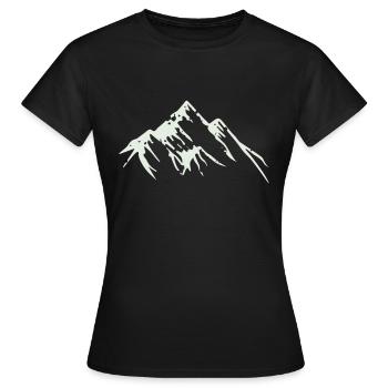 Montagnes 001 - T-shirt Femme - noir - Devant - AI Model Female 172 dark (172cm)