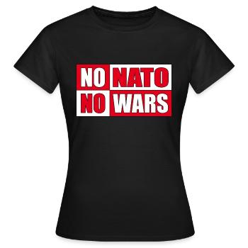 No Nato No Wars - Frauen T-Shirt - Schwarz - Vorne - AI Model Female 172 dark (172cm)