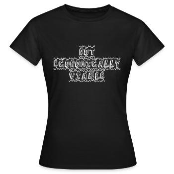 non économiquement viable - T-shirt Femme - noir - Devant - AI Model Female 172 dark (172cm)