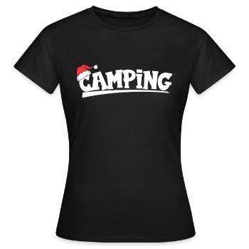 L’équipe du camping de Noël - T-shirt Femme - noir - Devant - AI Model Female 172 dark (172cm)