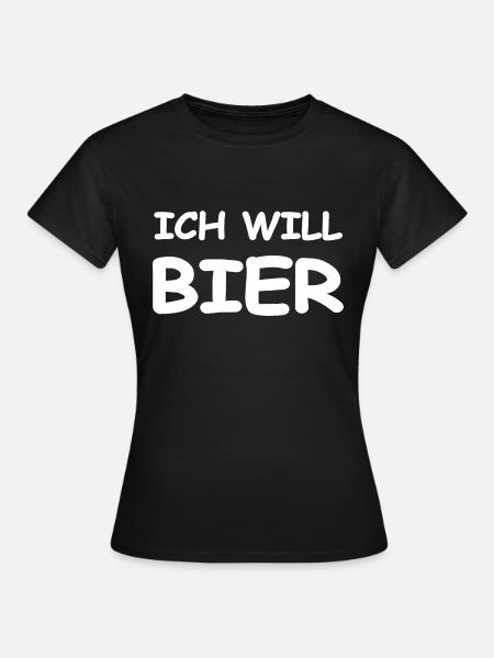 Bier - Frauen T-Shirt - Schwarz