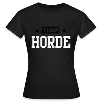 Team Horde - Frauen T-Shirt - Schwarz - Vorne - AI Model Female 172 dark (172cm)