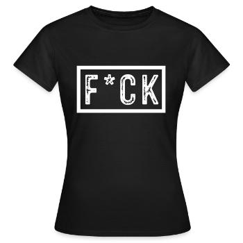F * ck - Women's T-Shirt - black - Front - AI Model Female 172 dark (172cm)
