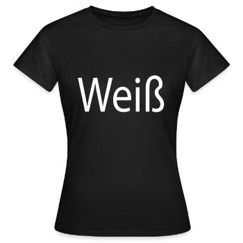 White - Women's T-Shirt - black - Front - AI Model Female 172 dark (172cm)