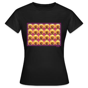 eye pattern - Women's T-Shirt - black - Front - AI Model Female 172 dark (172cm)