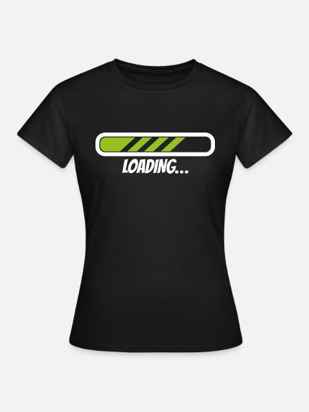 Loading 2 - Frauen T-Shirt - Schwarz