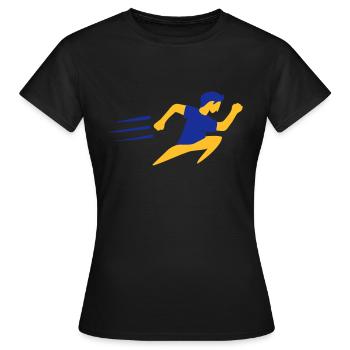 Fit and Run - T-shirt Femme - noir - Devant - AI Model Female 172 dark (172cm)