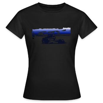Rennwagen - Frauen T-Shirt - Schwarz - Vorne - AI Model Female 172 dark (172cm)