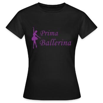 Prima ballerina in lila - Frauen T-Shirt - Schwarz - Vorne - AI Model Female 172 dark (172cm)