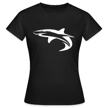 Hai - Vector Geometrie Design - Frauen T-Shirt - Schwarz - Vorne - AI Model Female 172 dark (172cm)